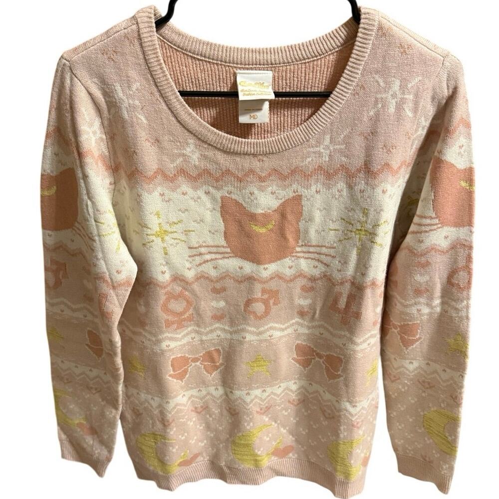 Women’s Sailor Moon Luna & Sailor Guardian Symbols Boxlunch Exclusive Sweater M